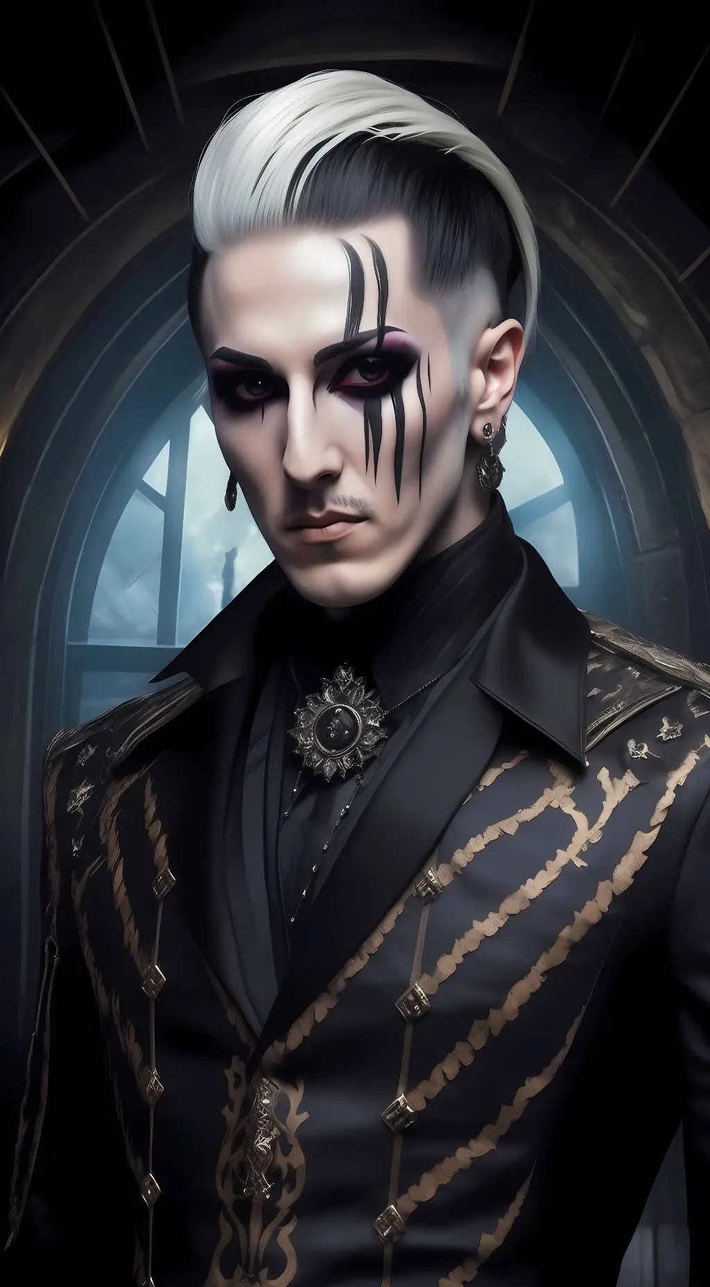 ai character: chirs motionless  background