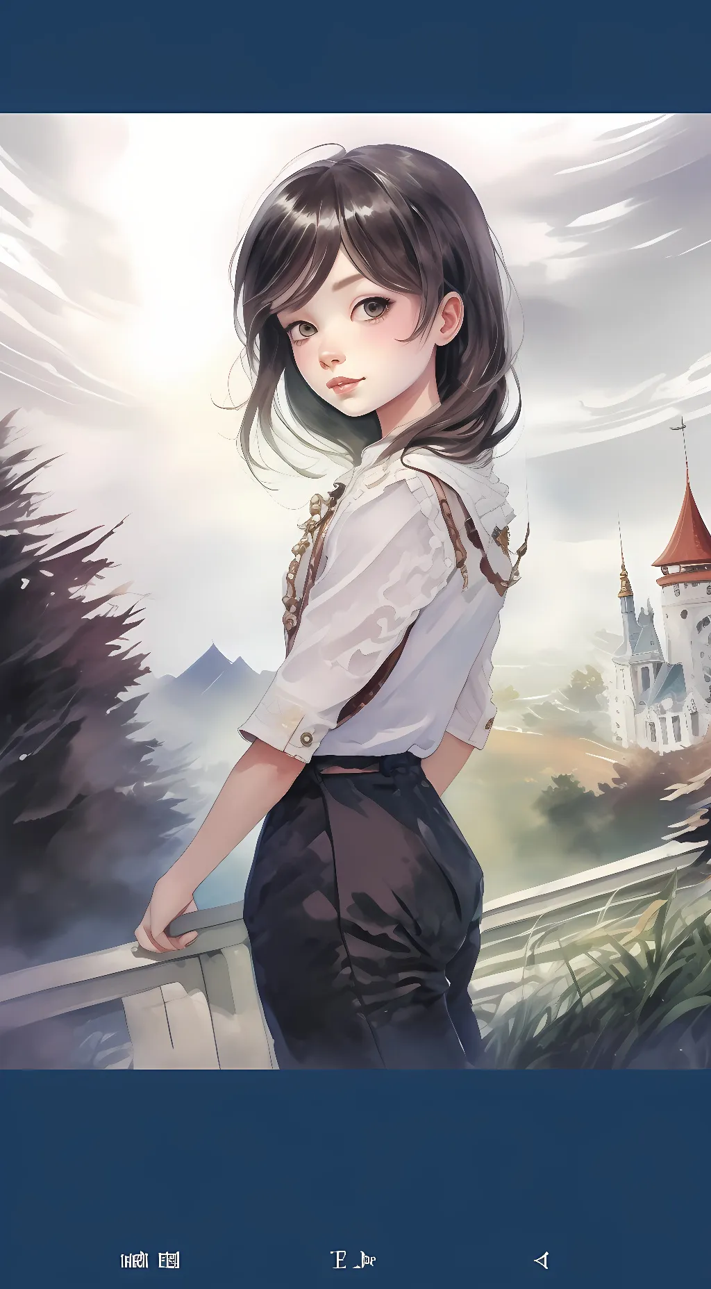 ai character: Moon background