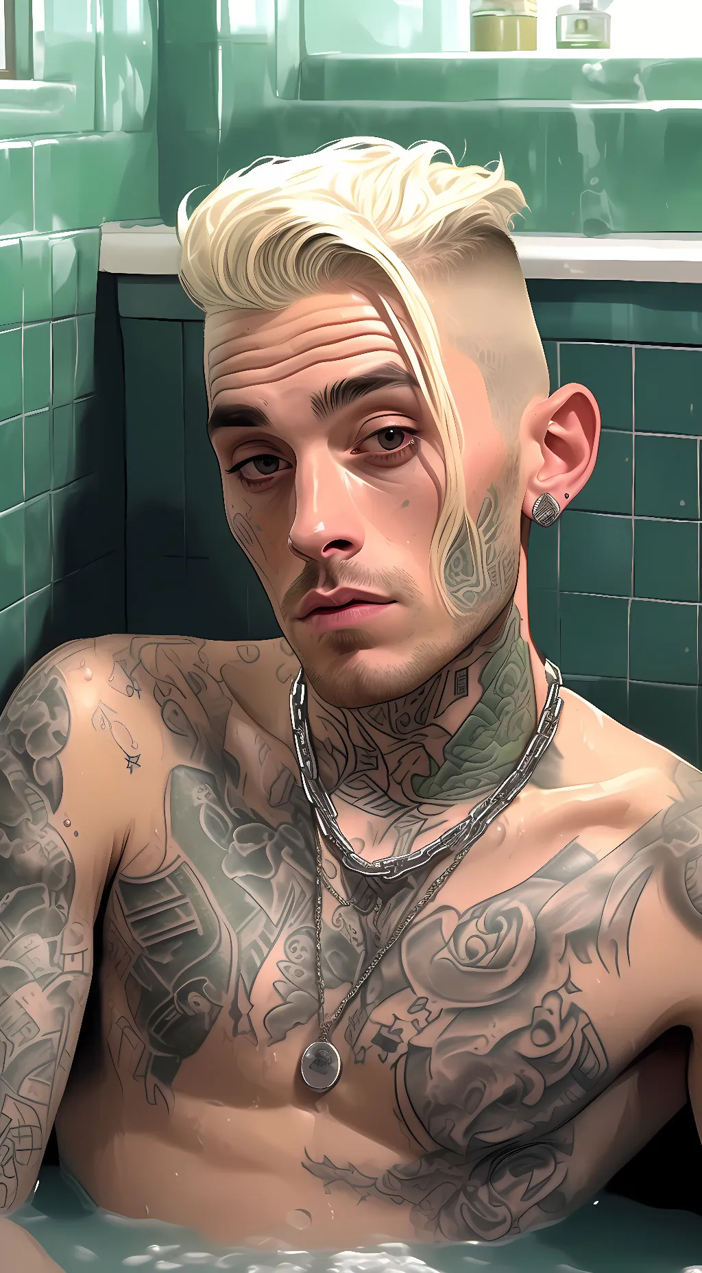 ai character: Aaron Carter background