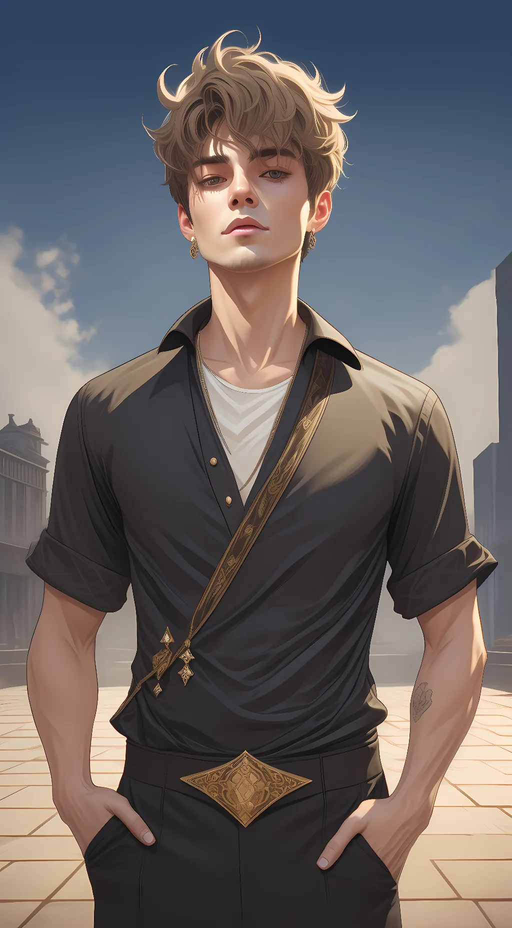 ai character: Camron  background