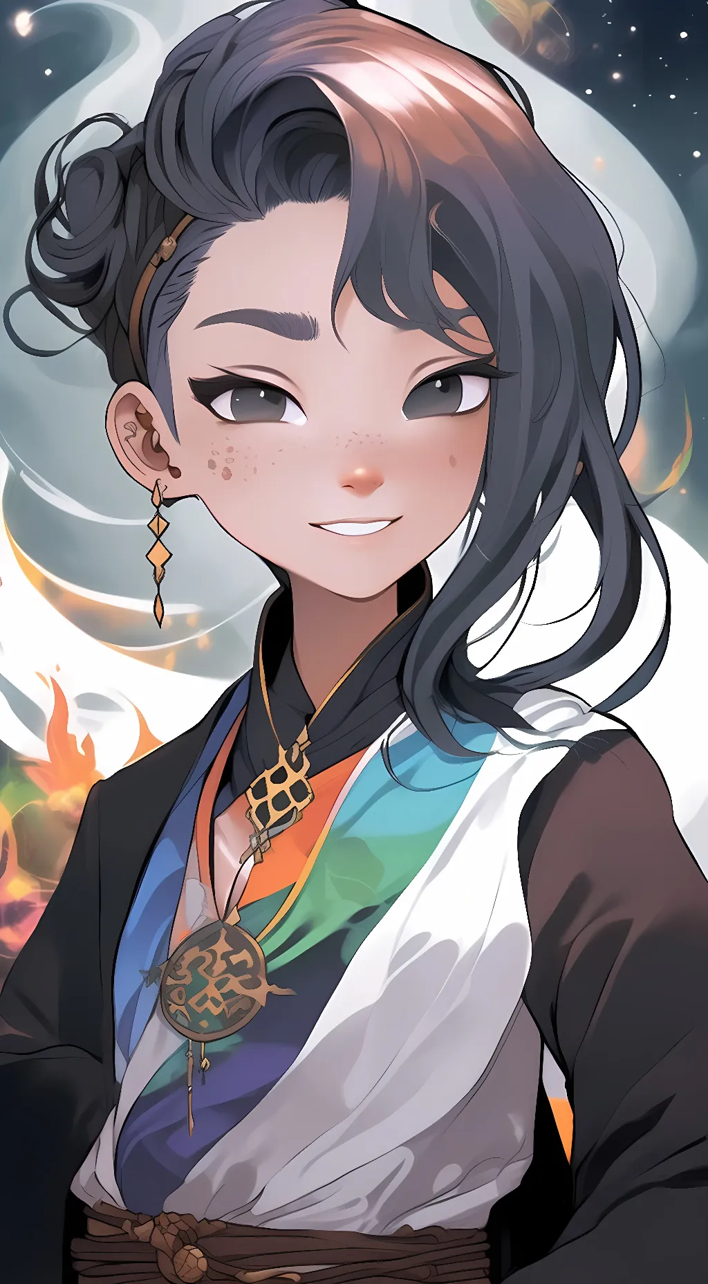 ai character: Zjinn Imajiji  background