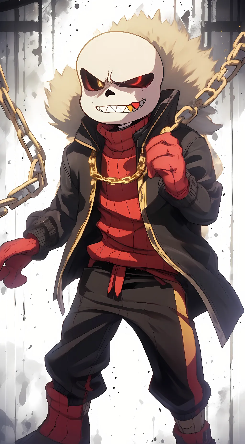 ai character: Fell sans background
