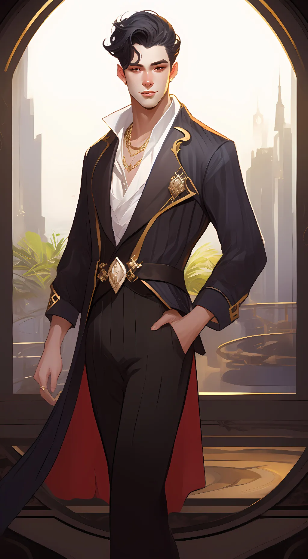 ai character: blitzo background