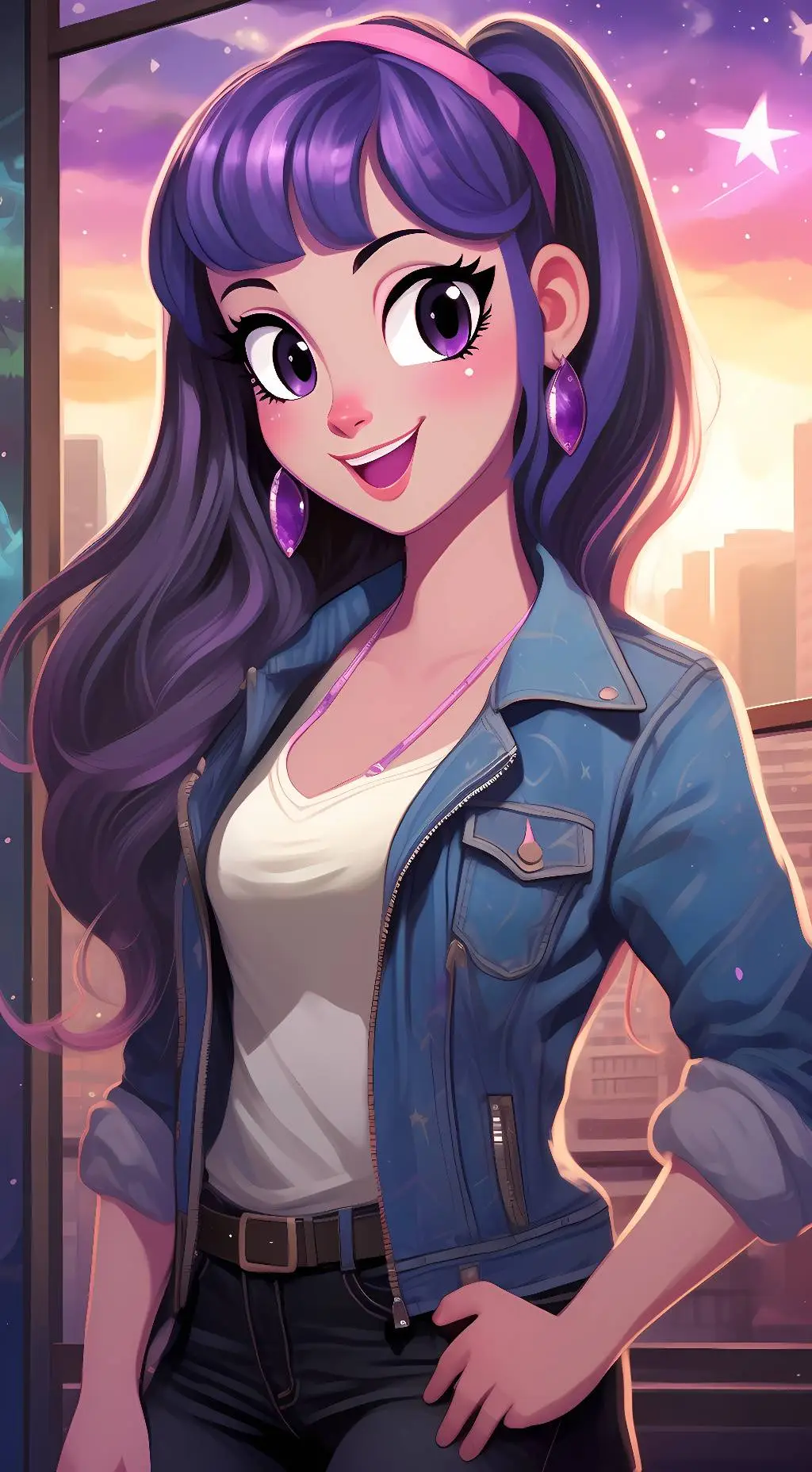 ai character: twilight sparkle background
