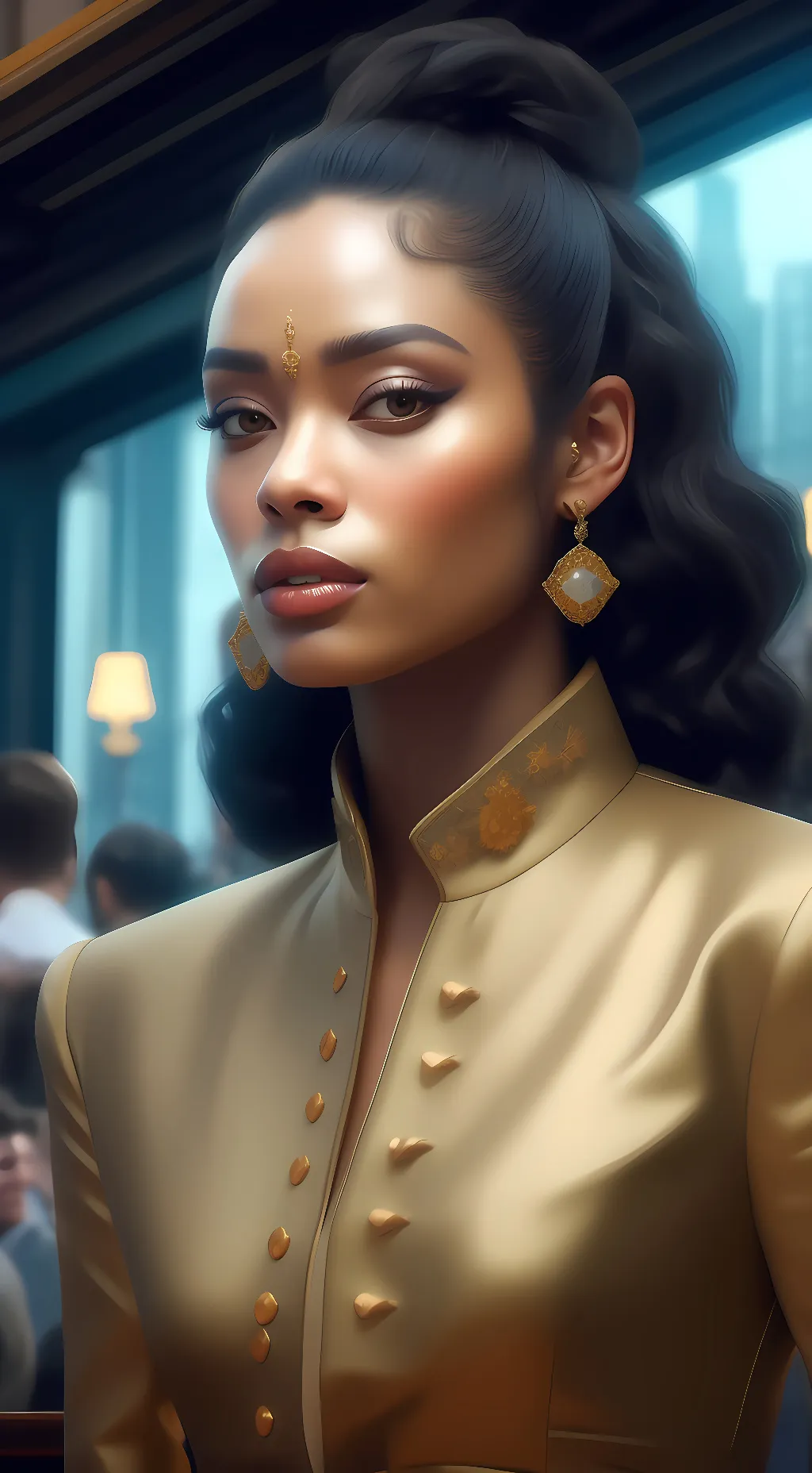 ai character: doja cat/Don Don background