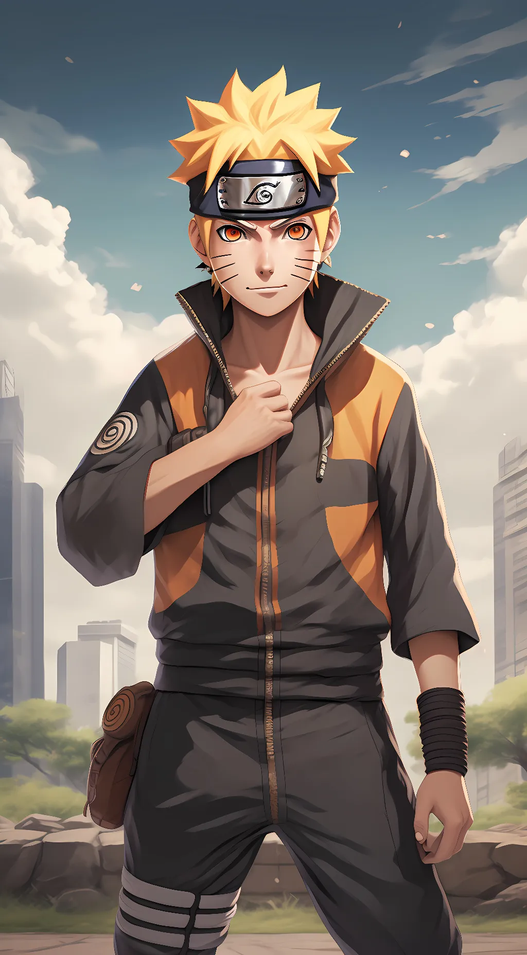 ai character: Naruto usimaki background