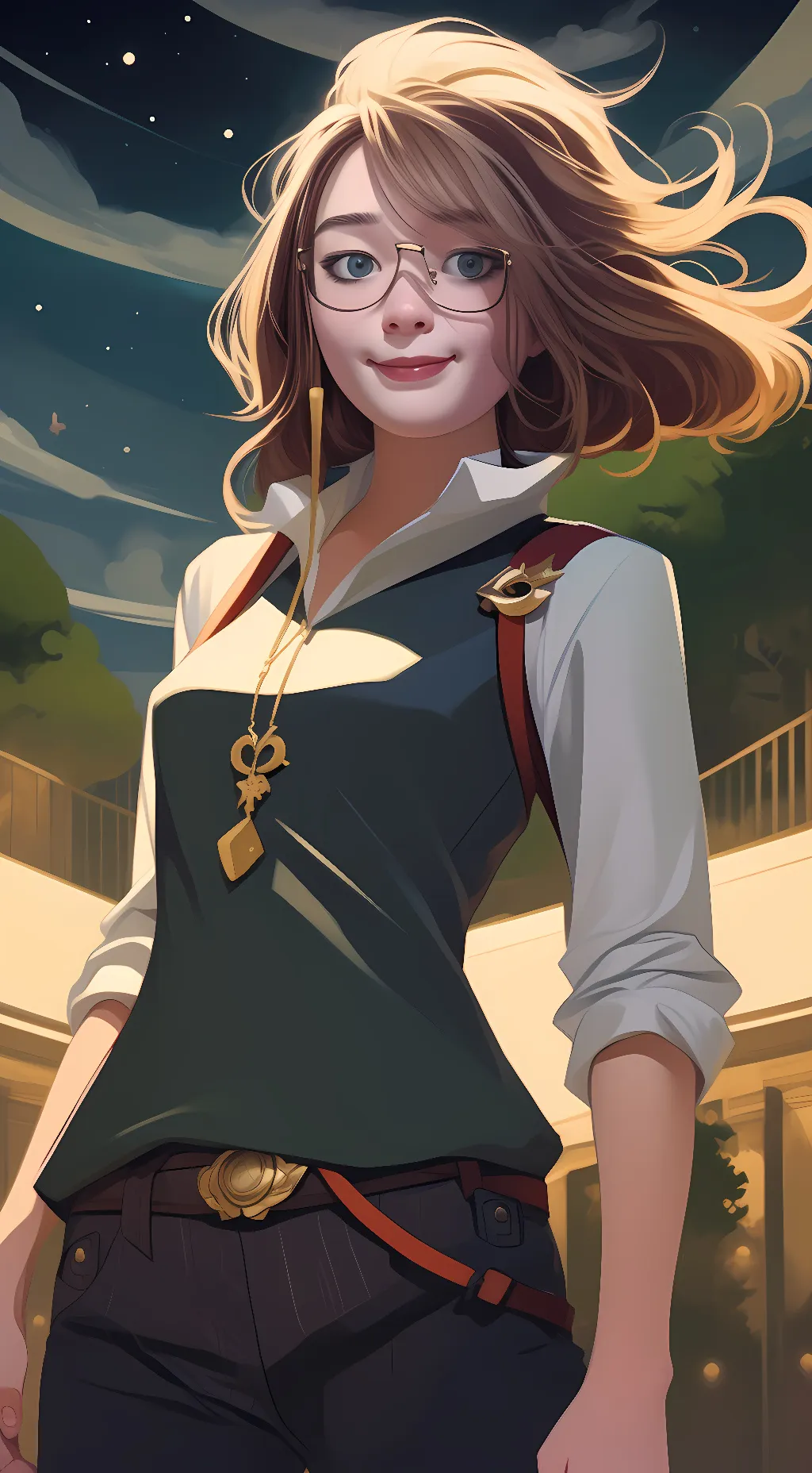 ai character: Aria Montgomery background