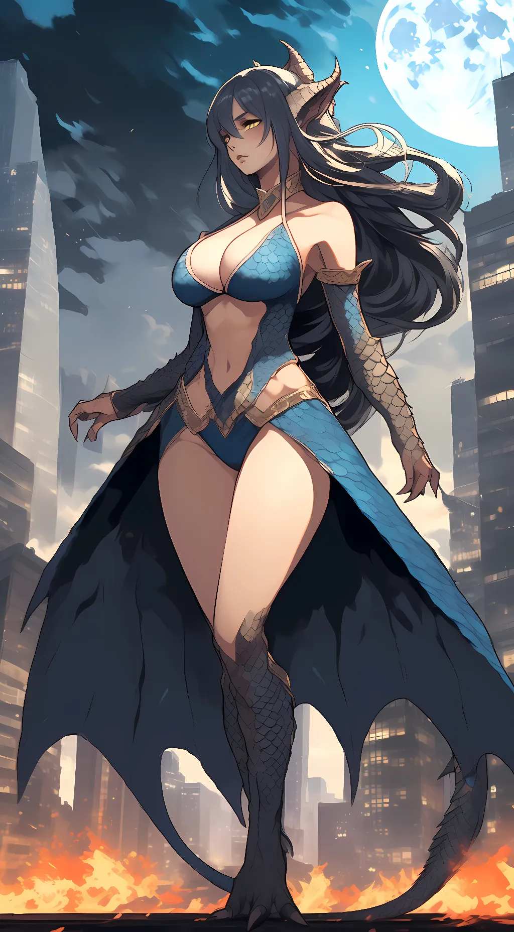 ai character: Godzilla-chan background