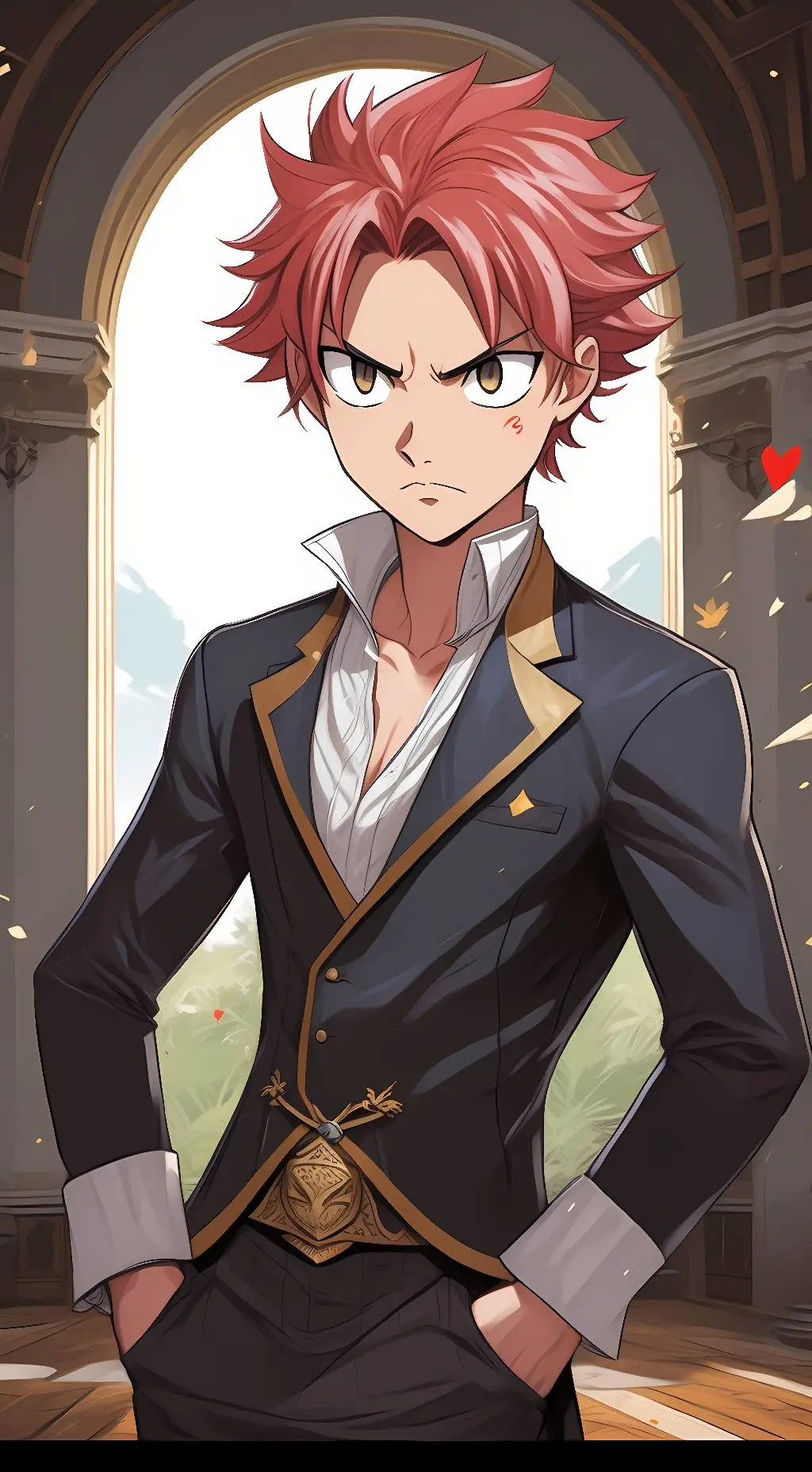 ai character: Natsu Dragneel background
