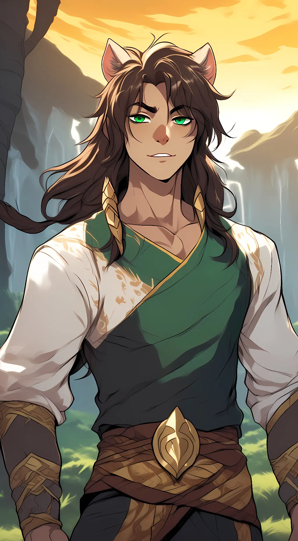 ai character: Leona Kingscholar background