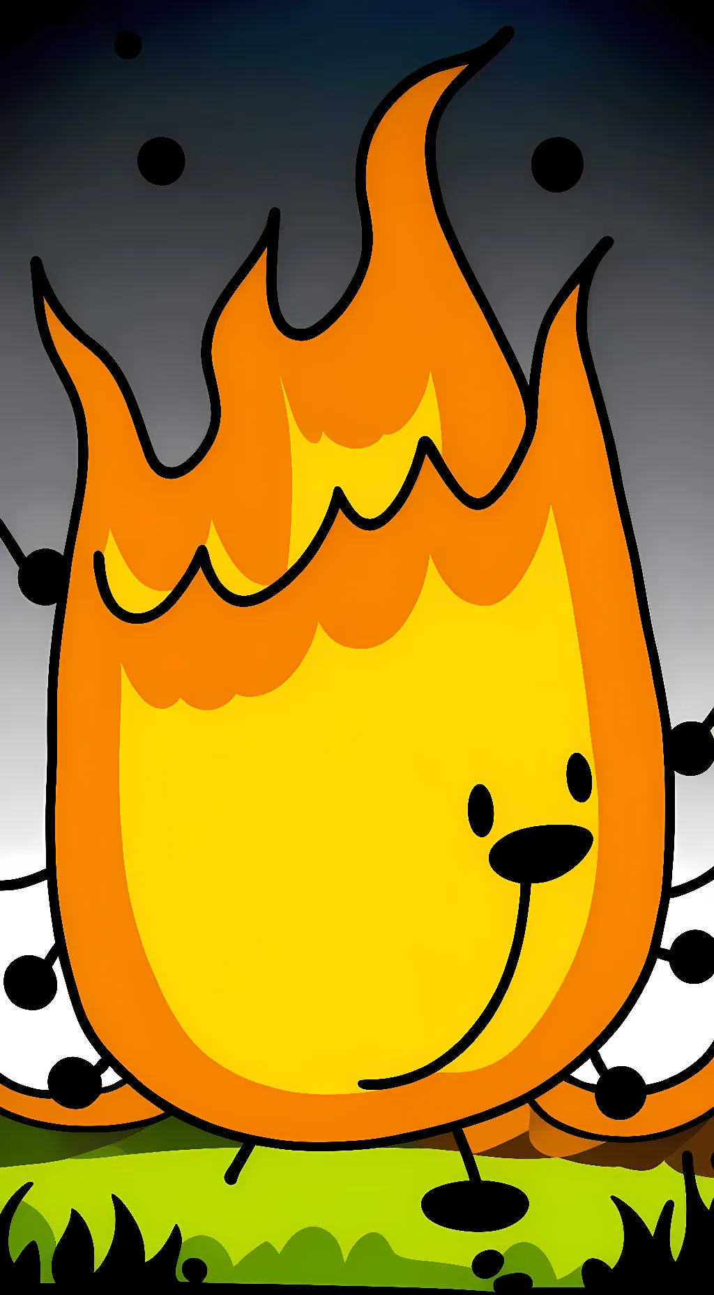 ai character: firey background