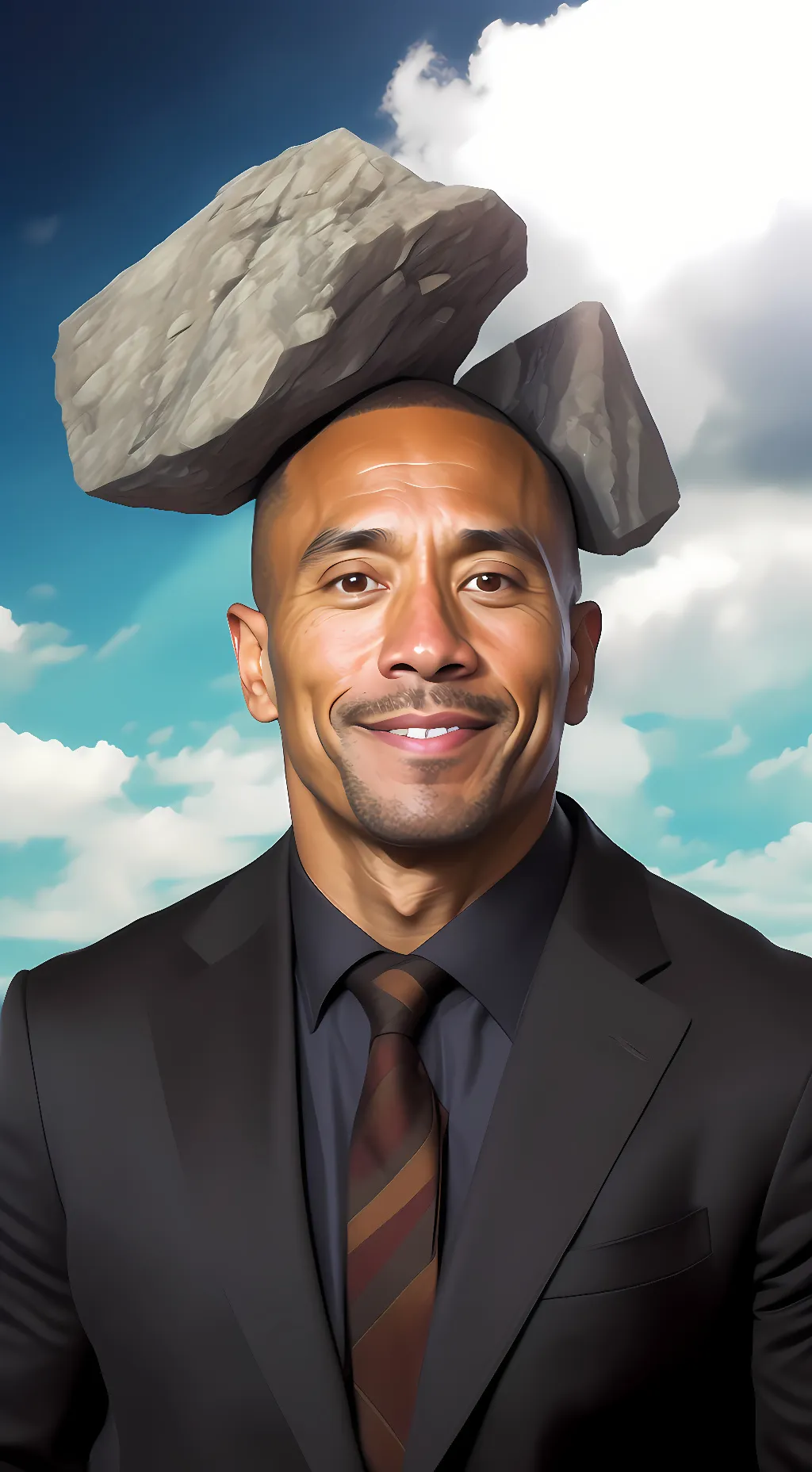 ai character: Dwayne Johnson background