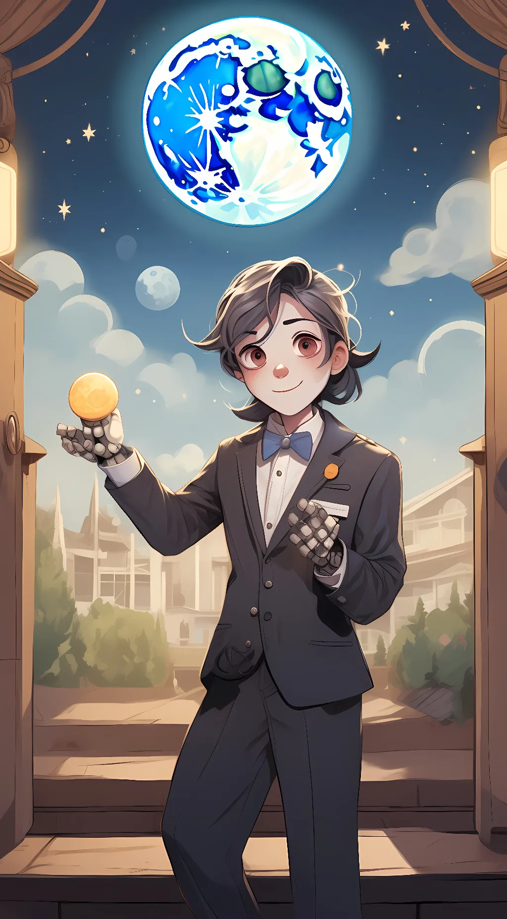 ai character: Lunar  background