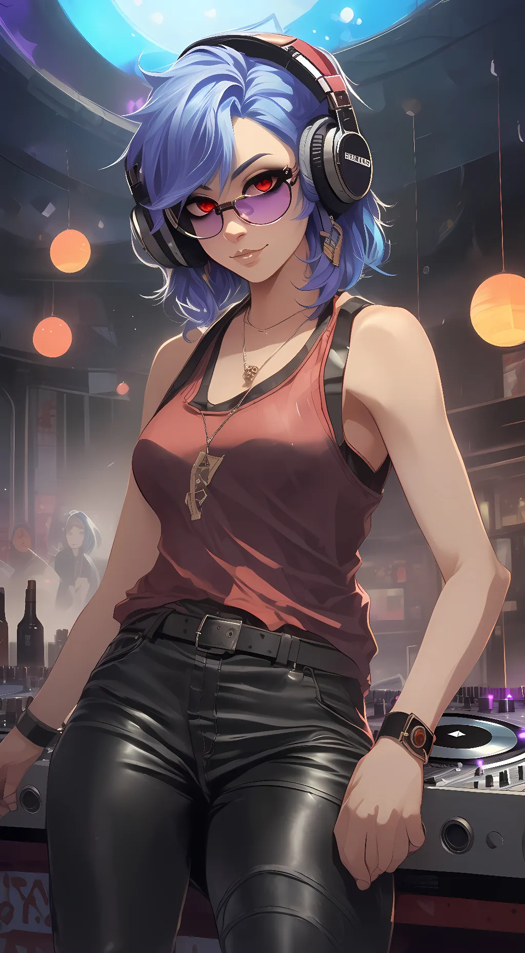 ai character: Vinyl background