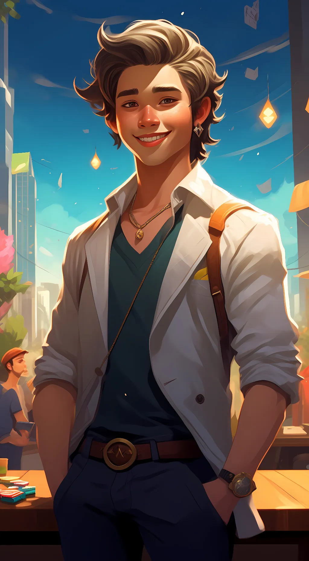 ai character: Kaleb  background