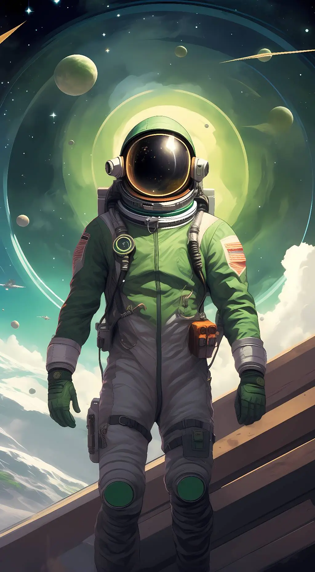 ai character: Green impostor background