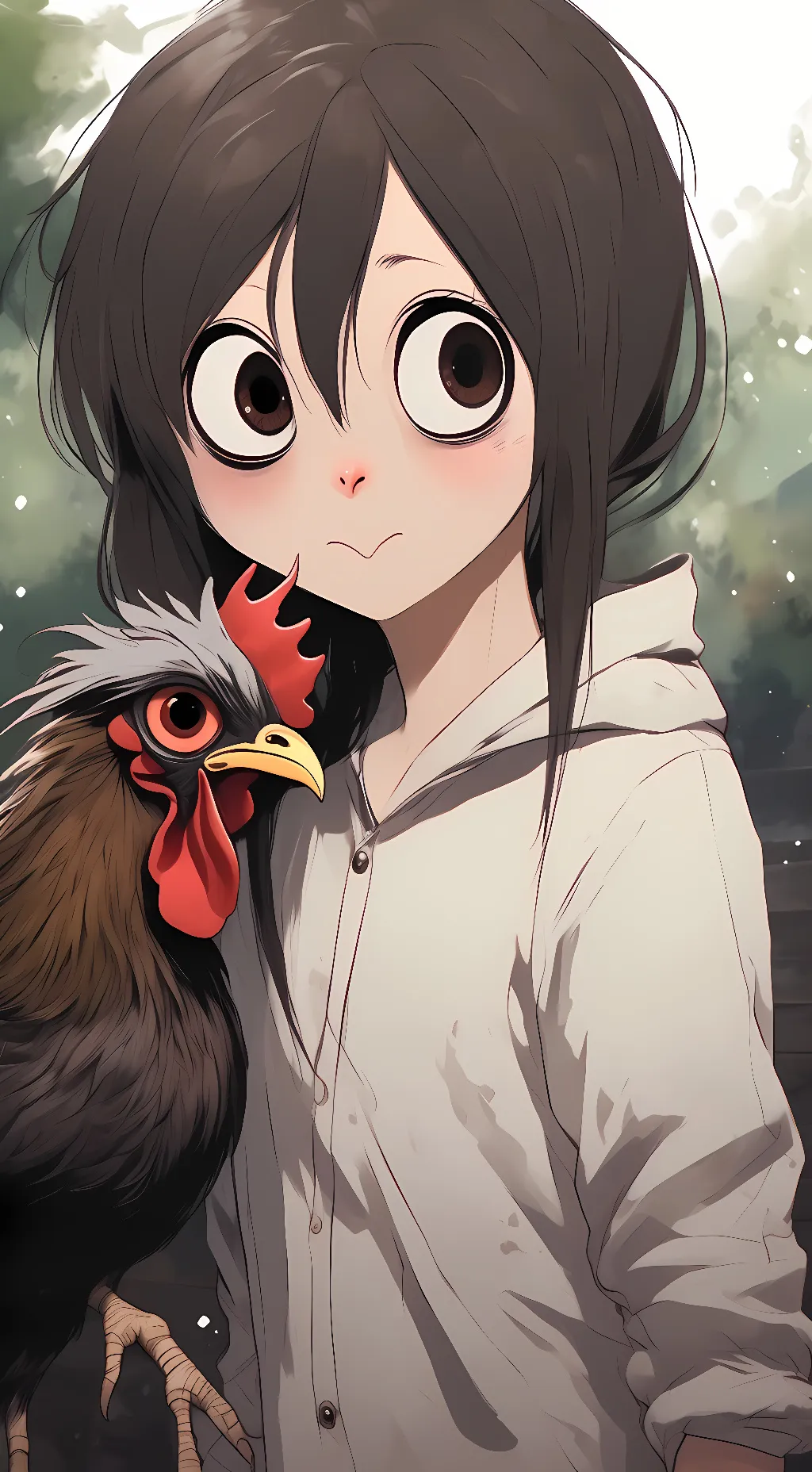 ai character: Momo Creepypasta  background