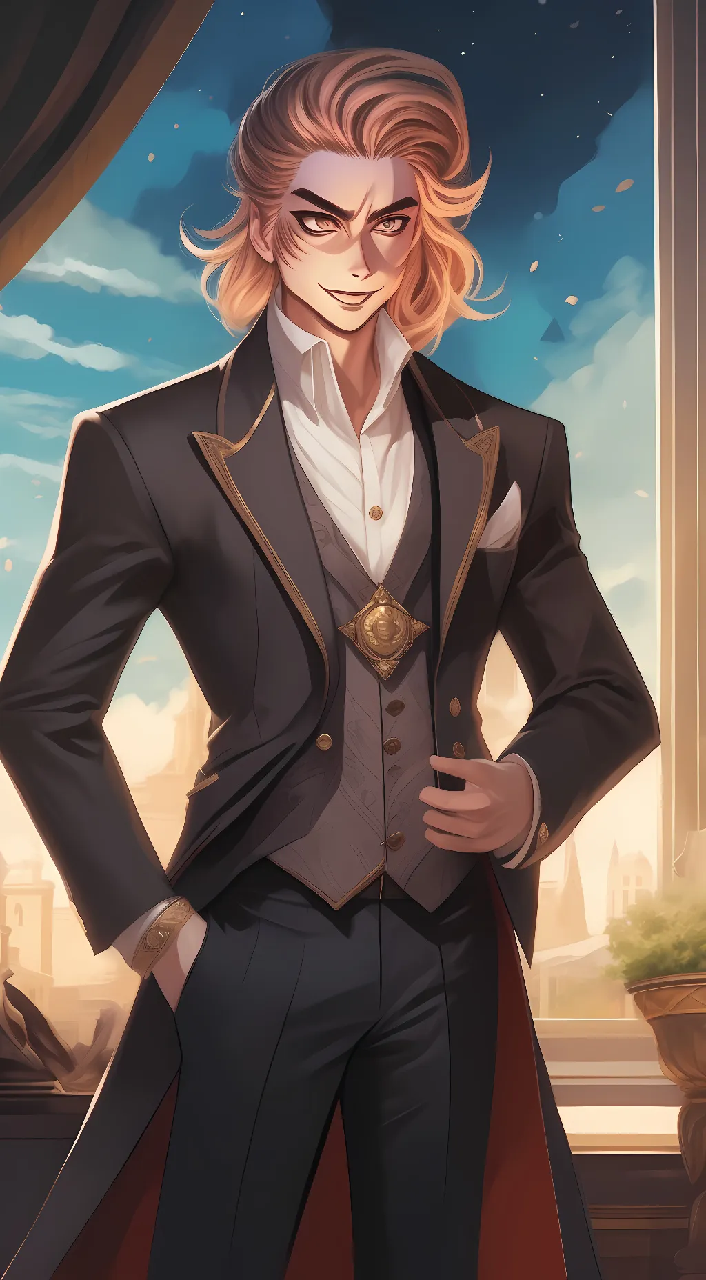 ai character: Rengoku  background