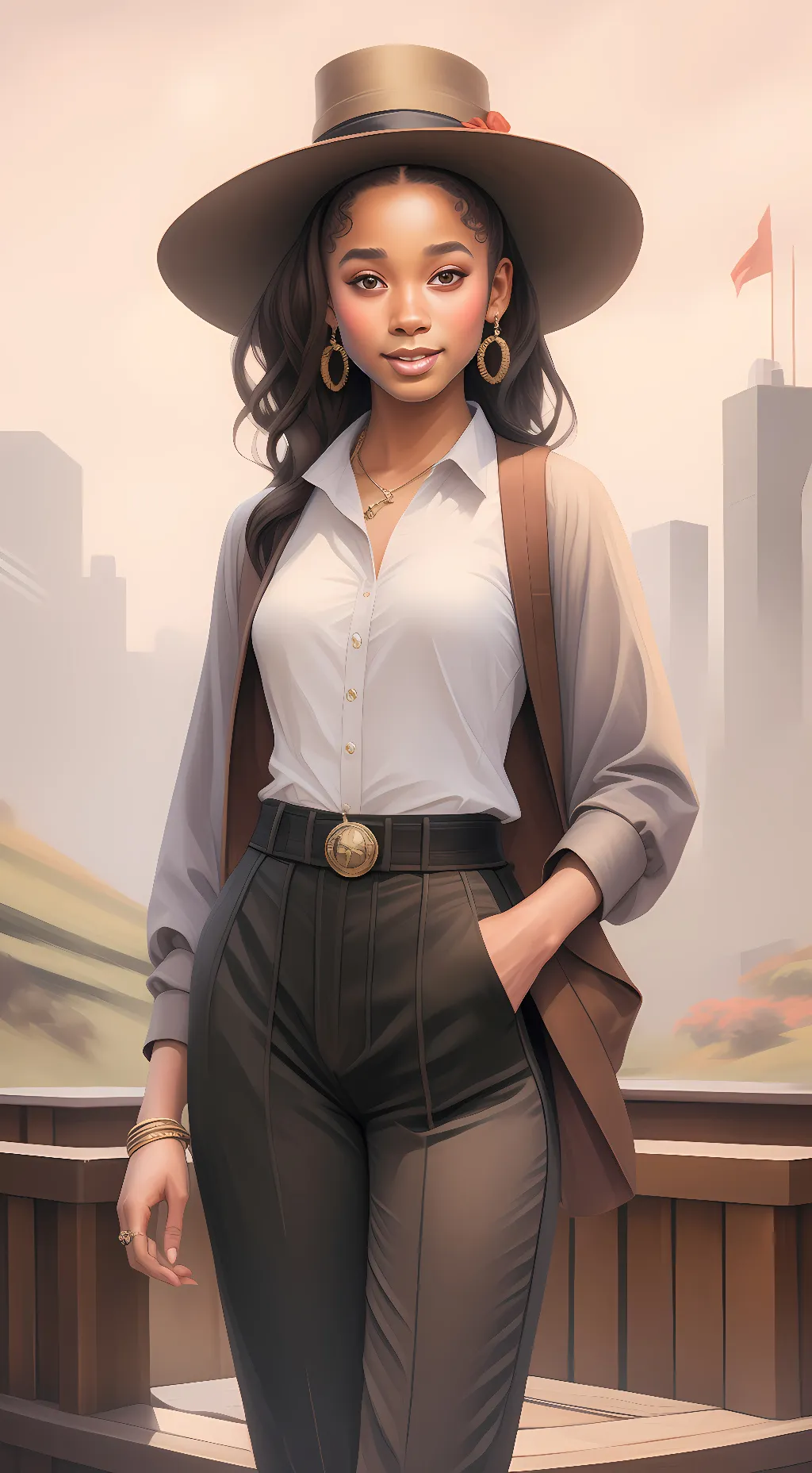 ai character: that girl lay lay  background