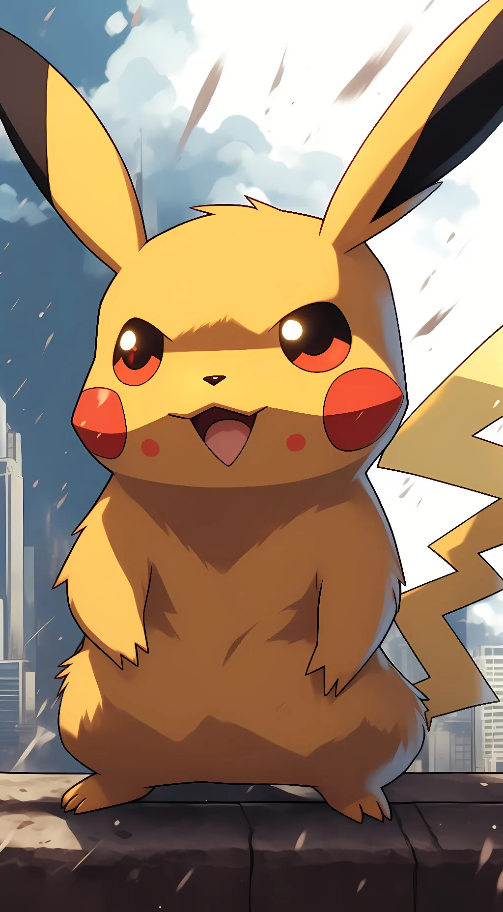 ai character: Pikachu  background
