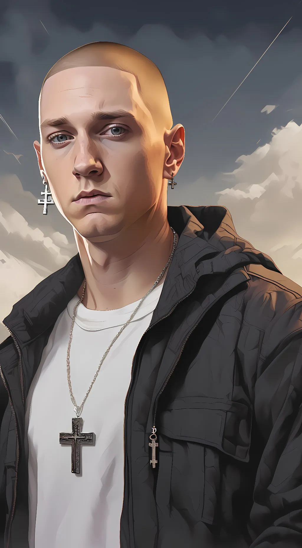 ai character: Eminem  background