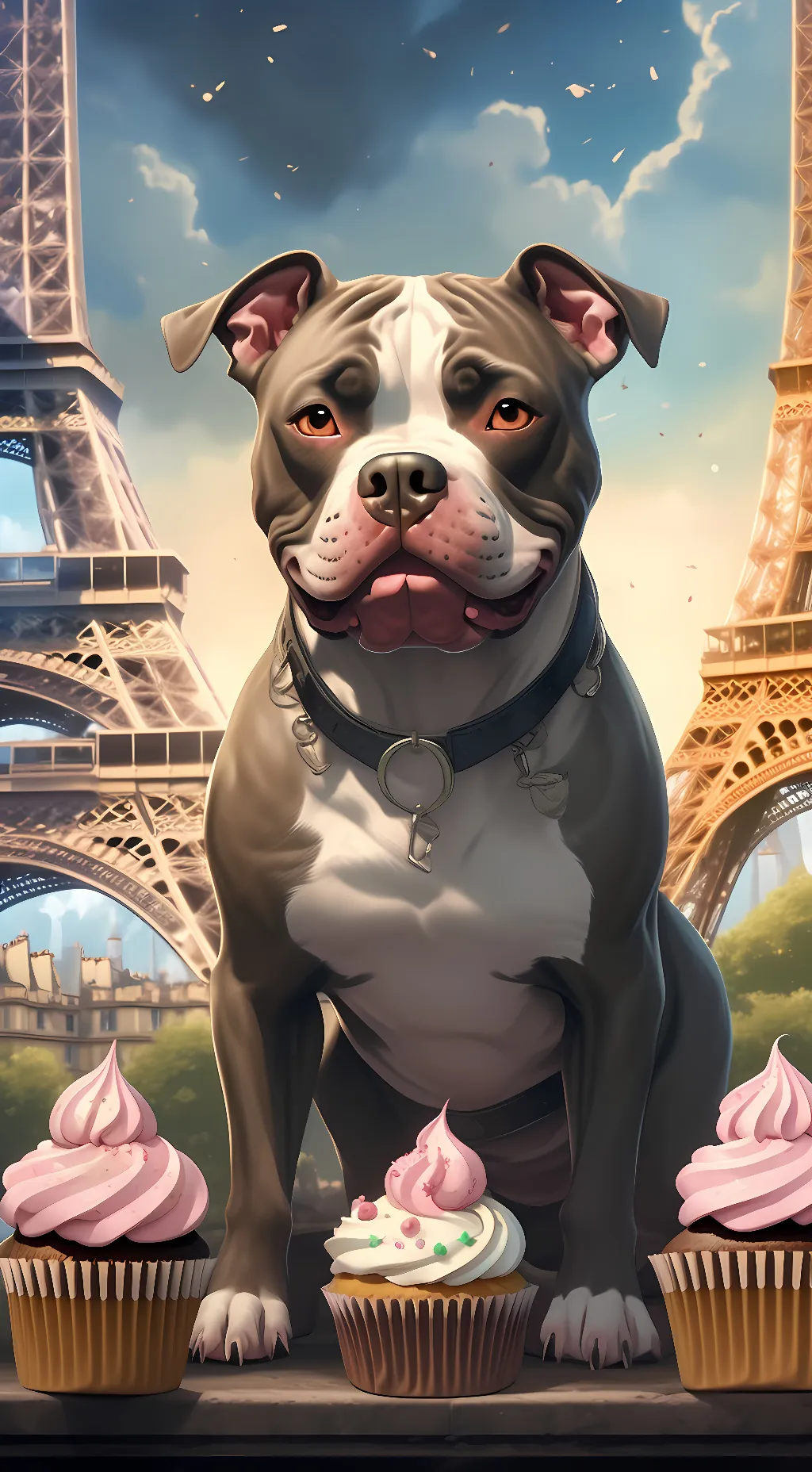 ai character: cupcake da pitbull background