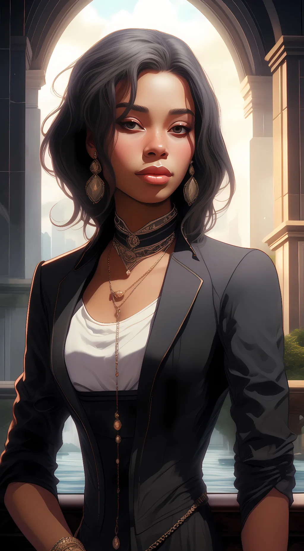 ai character: Diana  background