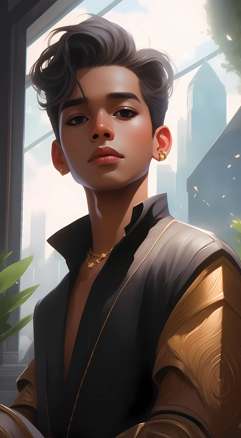 ai character: sater bagafalla background