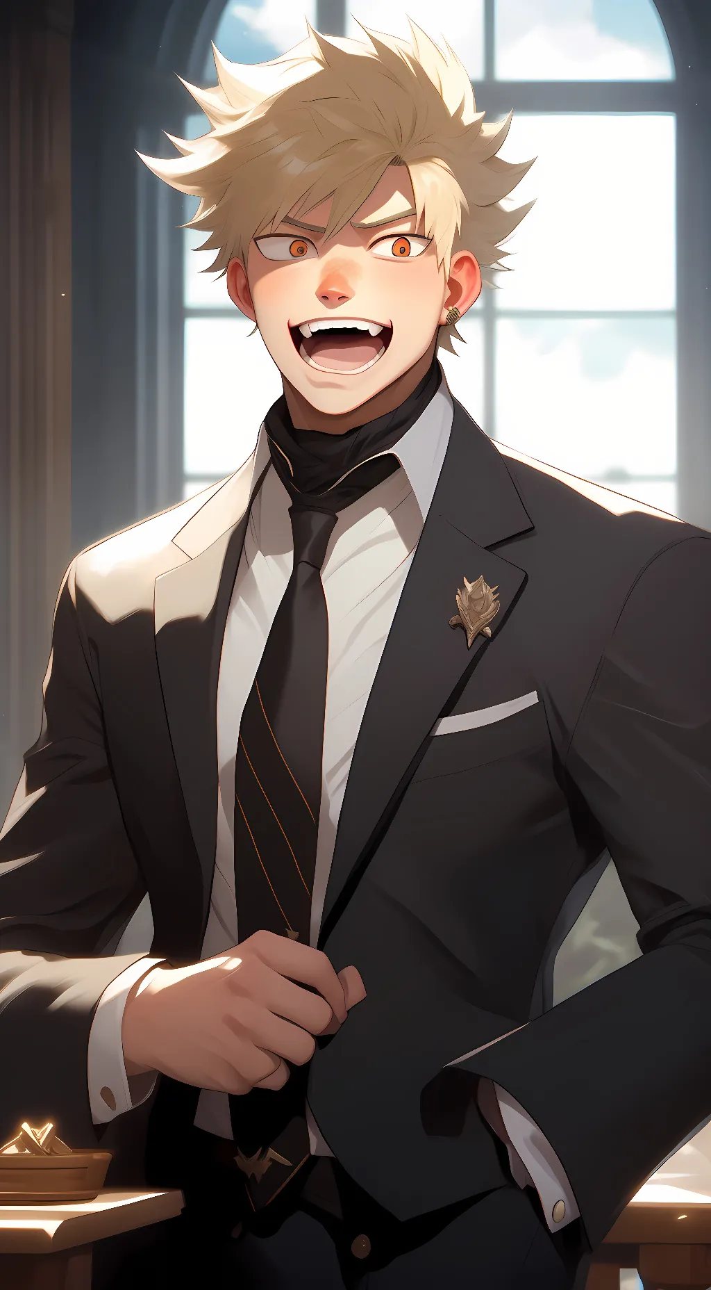 ai character: katsuki bakugou background