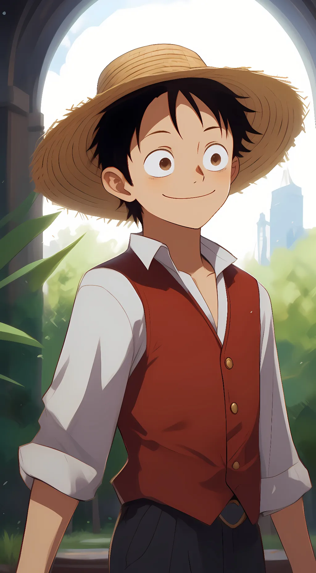ai character: Monkey D. Luffy  background