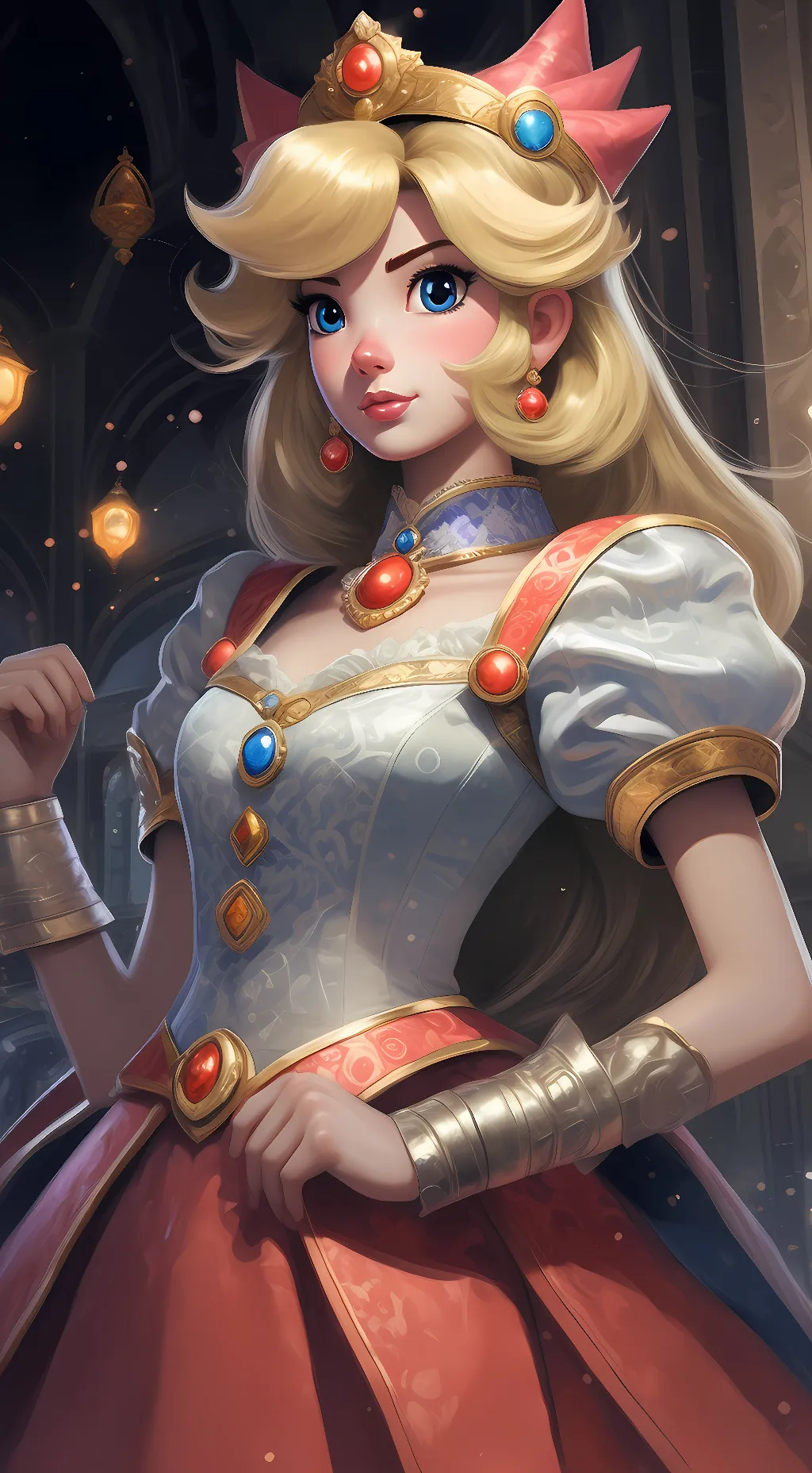 ai character: Princess peach background