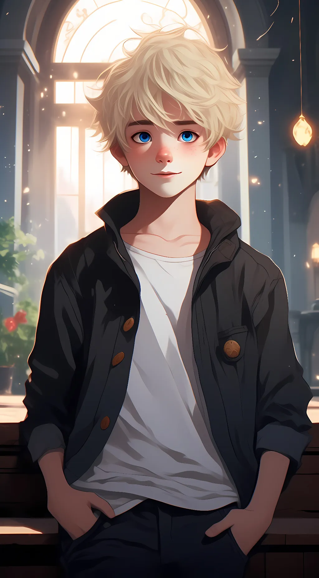 ai character: puppet  background