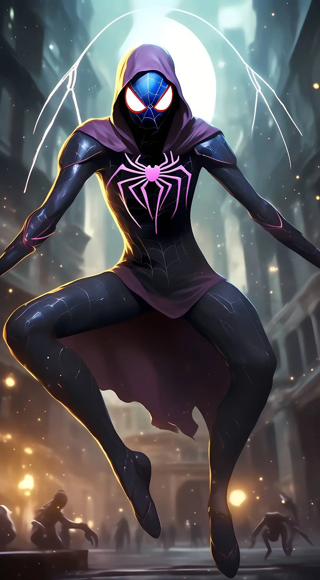 ai character: crescent-spider background