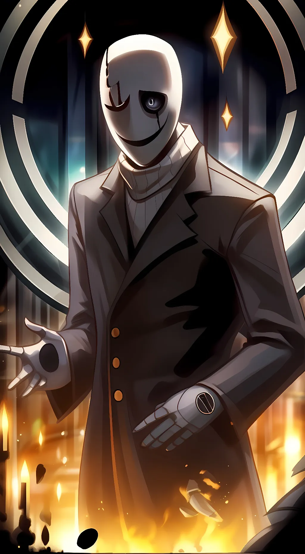 ai character: WD gaster  background