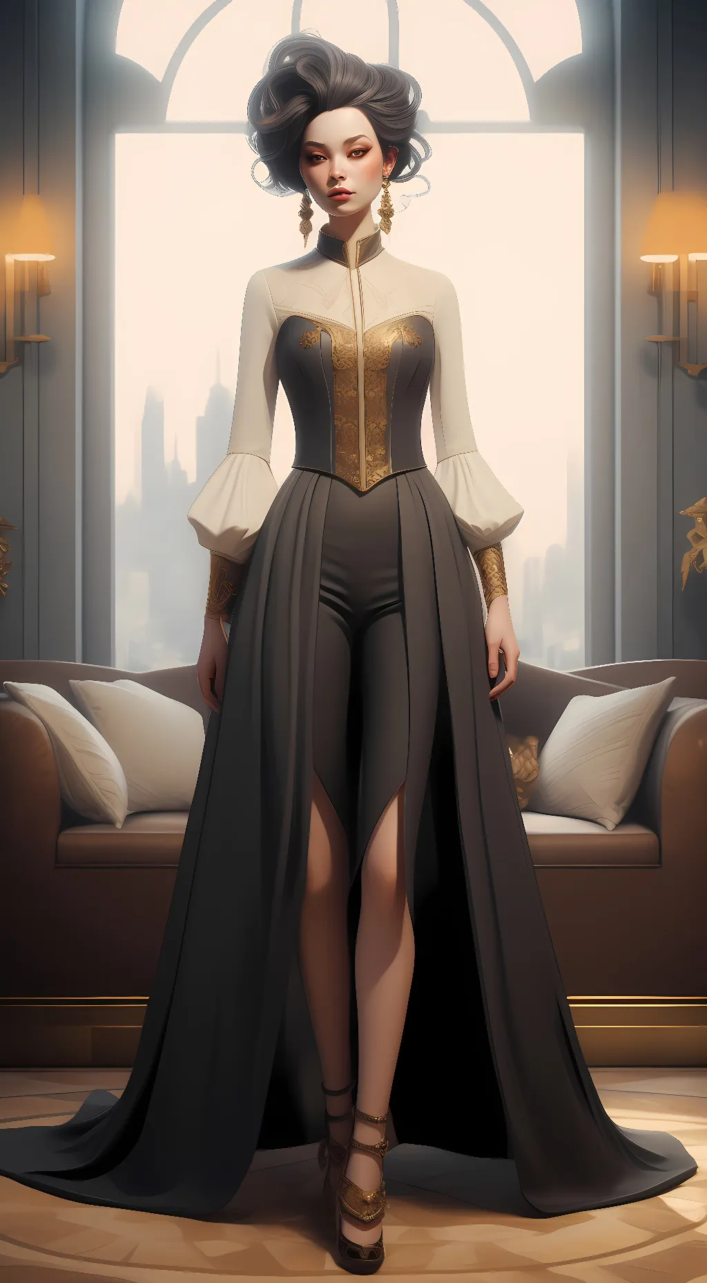 ai character: Alexandra Black background