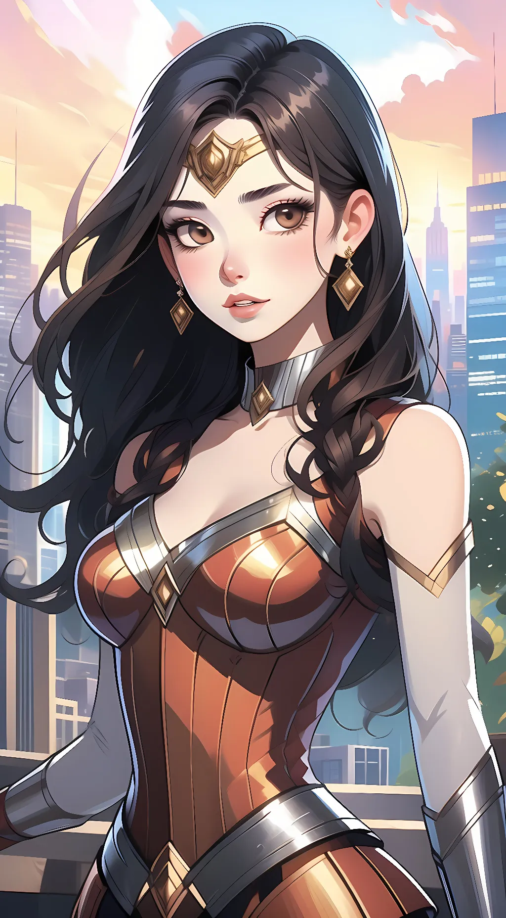 ai character: Wonder Woman background