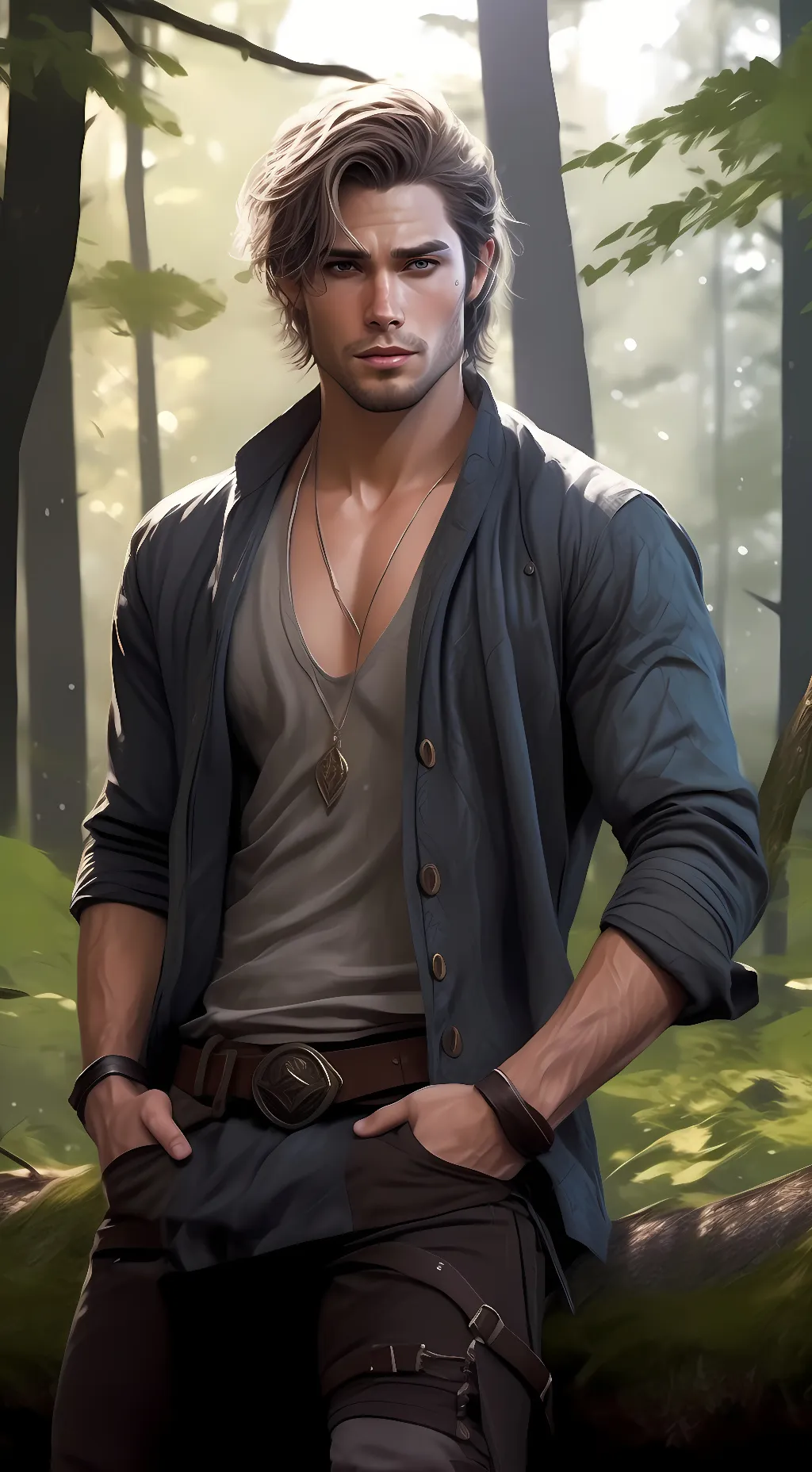 ai character: Jake trees background