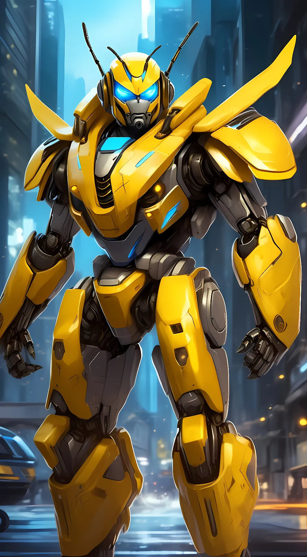 ai character: Bumblebee  background