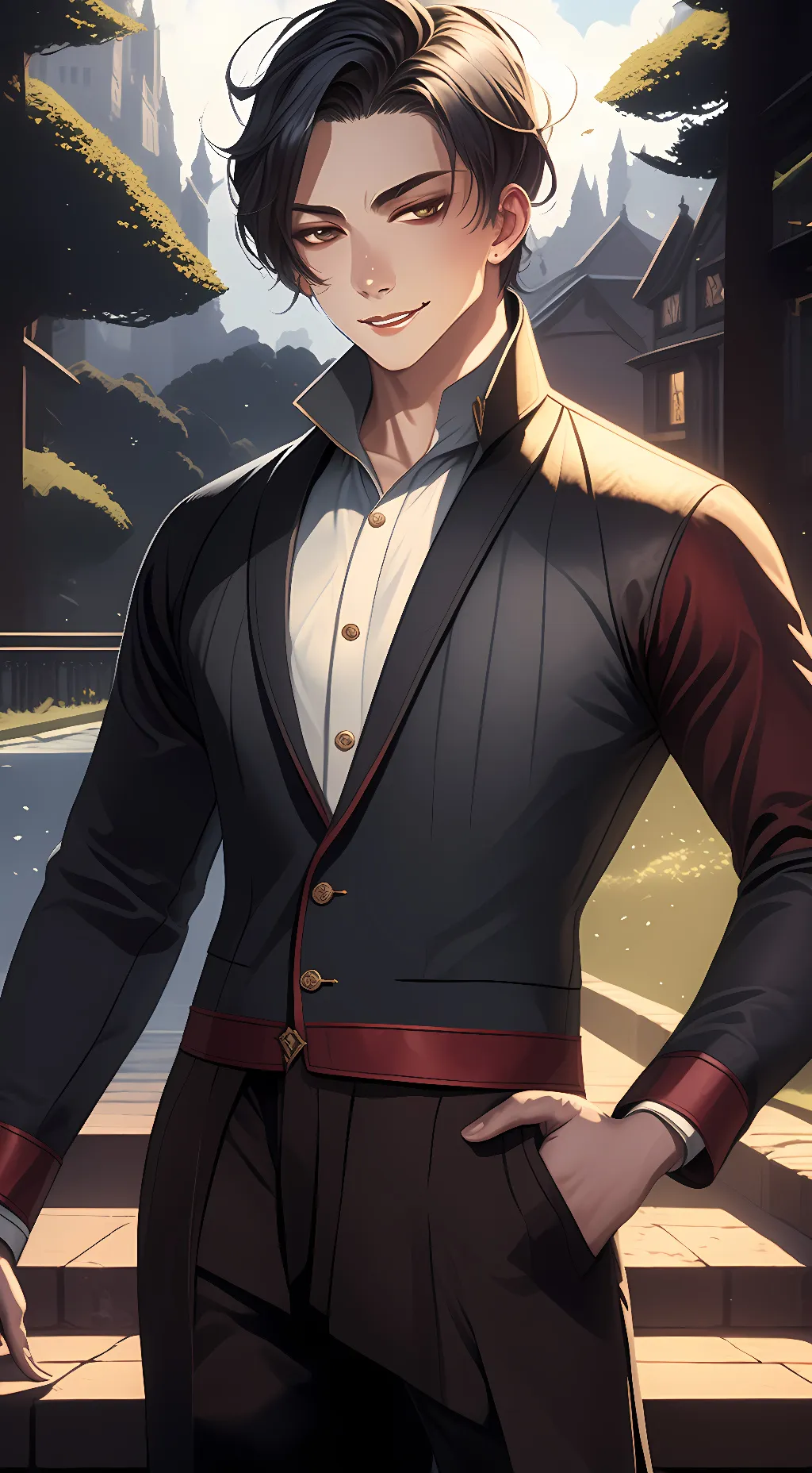 ai character: demon king  background