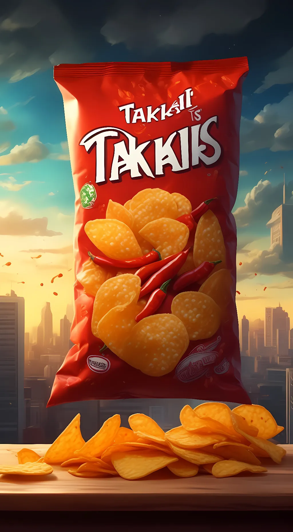 ai character: takis new shape background