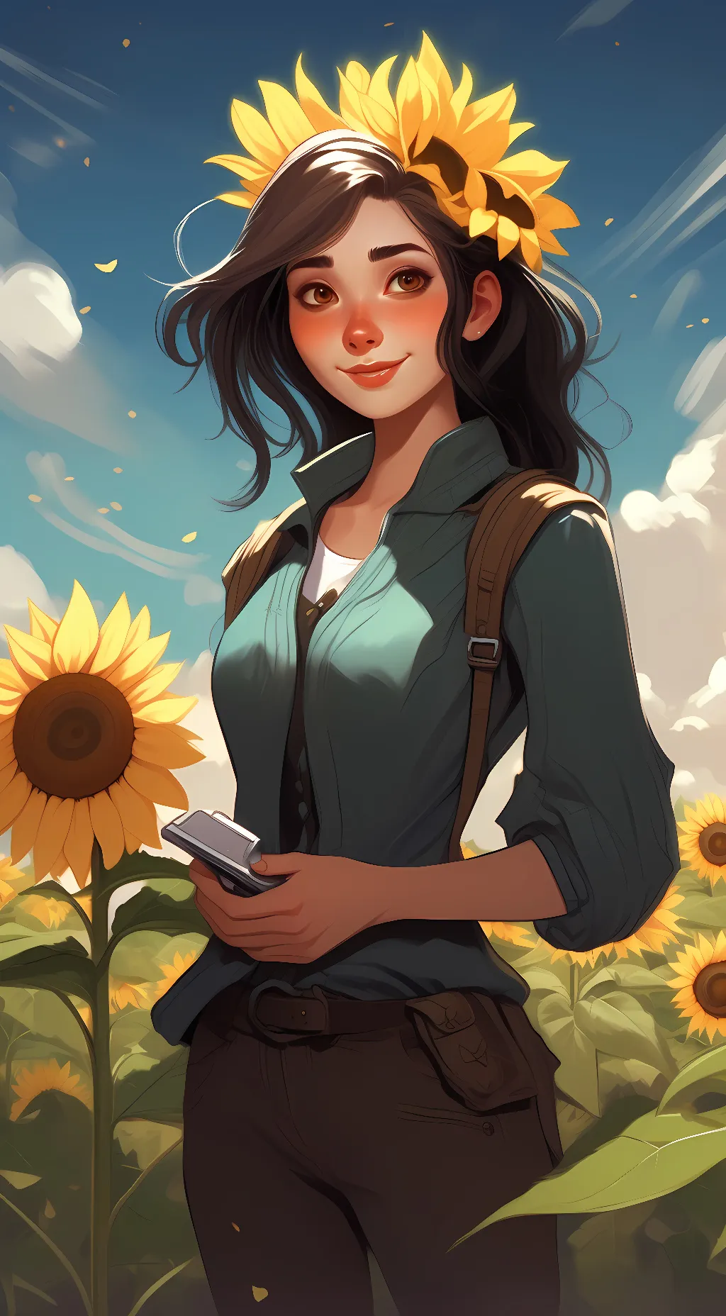 ai character: Sunny background