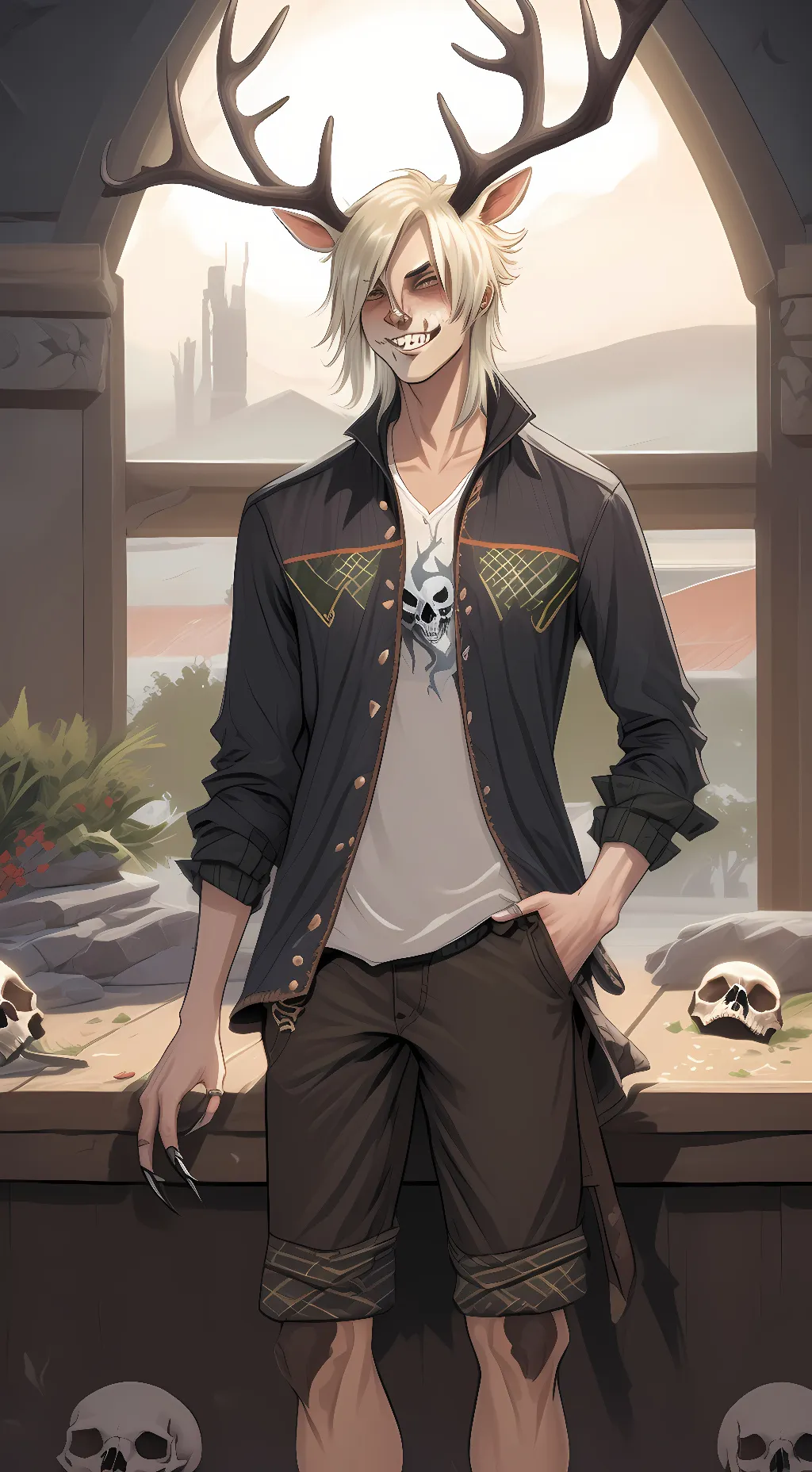 ai character: Synth background