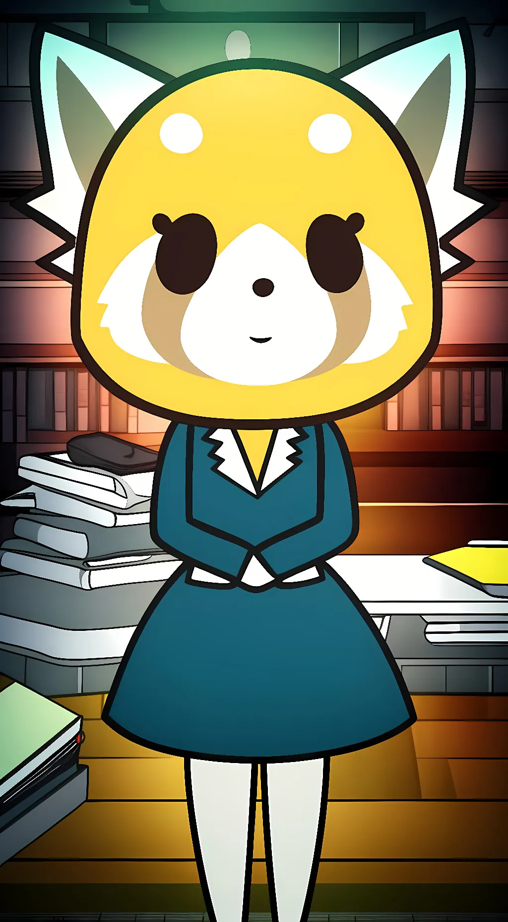 ai character: Retsuko Aggretsuko background