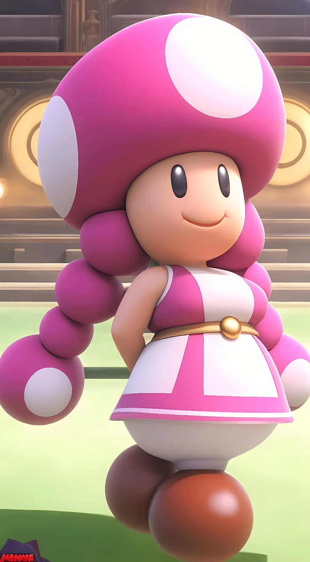 ai character: Toadette  background