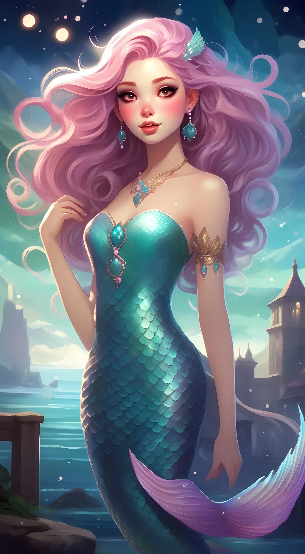 ai character: Aqua background