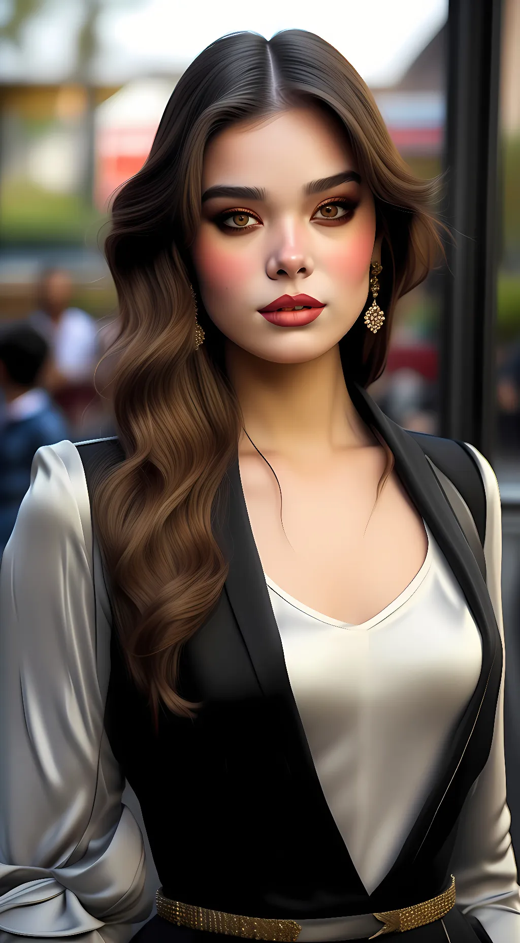 ai character: Hailee Steinfeld  background