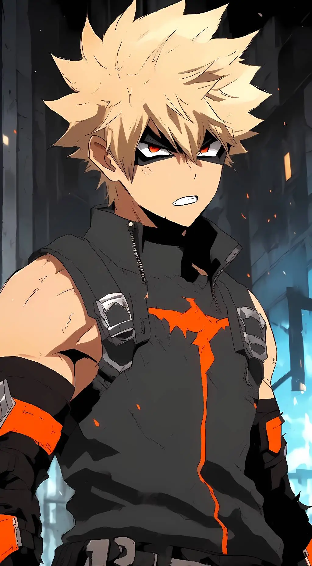 ai character: Katsuki Bakugo background