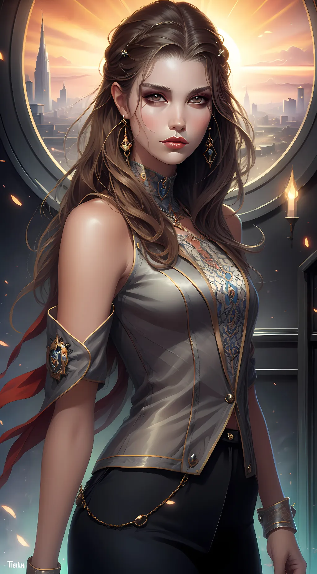 ai character: Amber love background