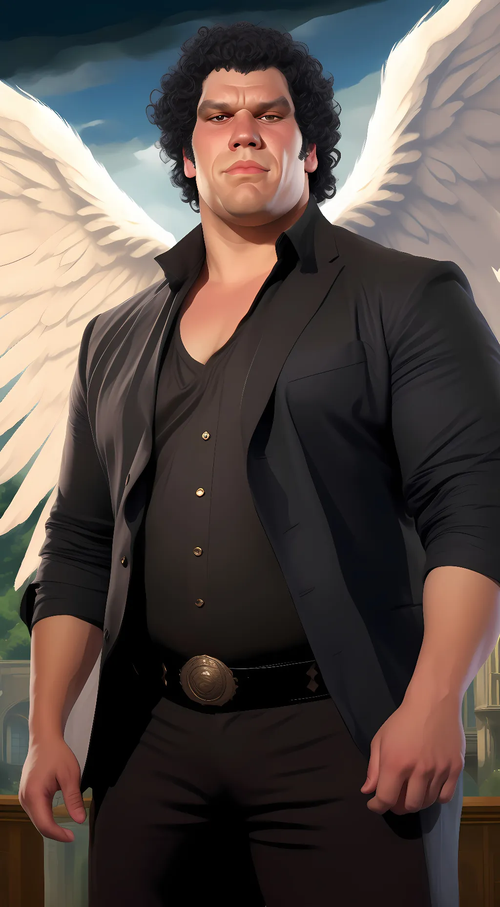 ai character: Andre the giant  background