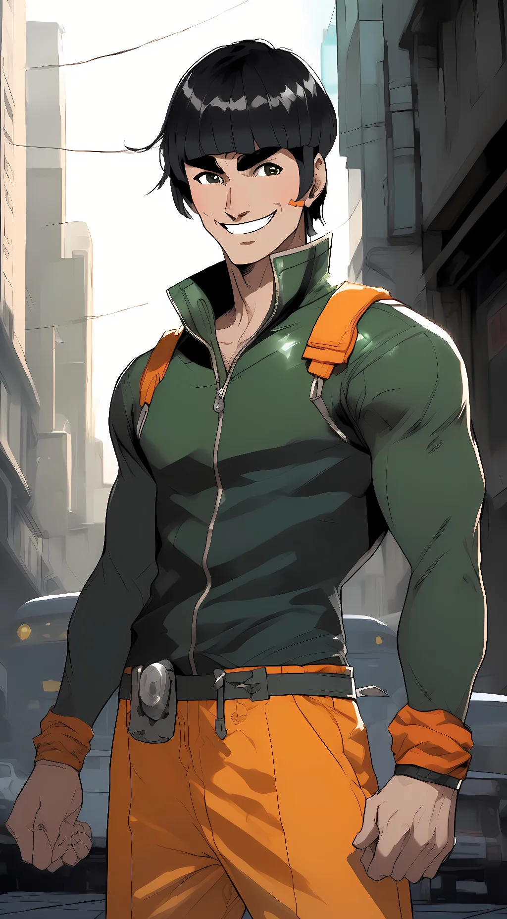 ai character: Might Guy background